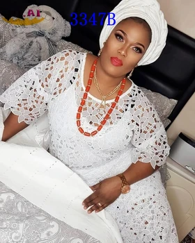 NIAI White African Lace Fabric 2020 High Quality Nigerian Guipure Cord Water Soluble Lace Fabrics Sewing For Wedding XY3347B-1 
NIAI White African Lace Fabric 2020 High Quality Nigerian Guipure Cord Water Soluble Lace Fabrics Sewing For Wedding XY3347B-1