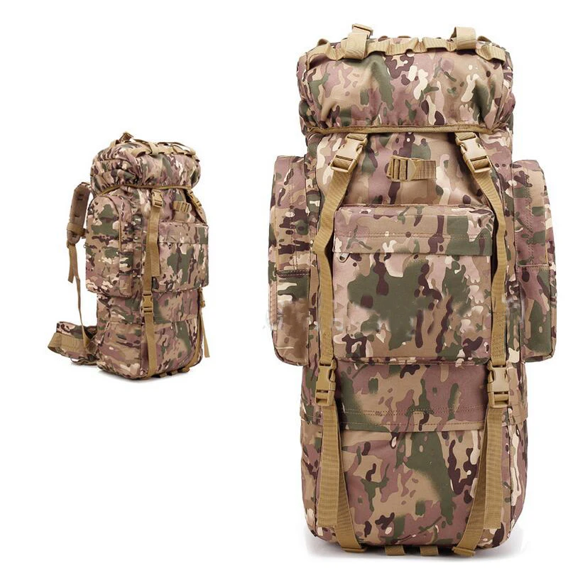 

Outdoor mountaineering men's travel bag tactical camouflage military backpack hunting camping rucksack 65L backpack