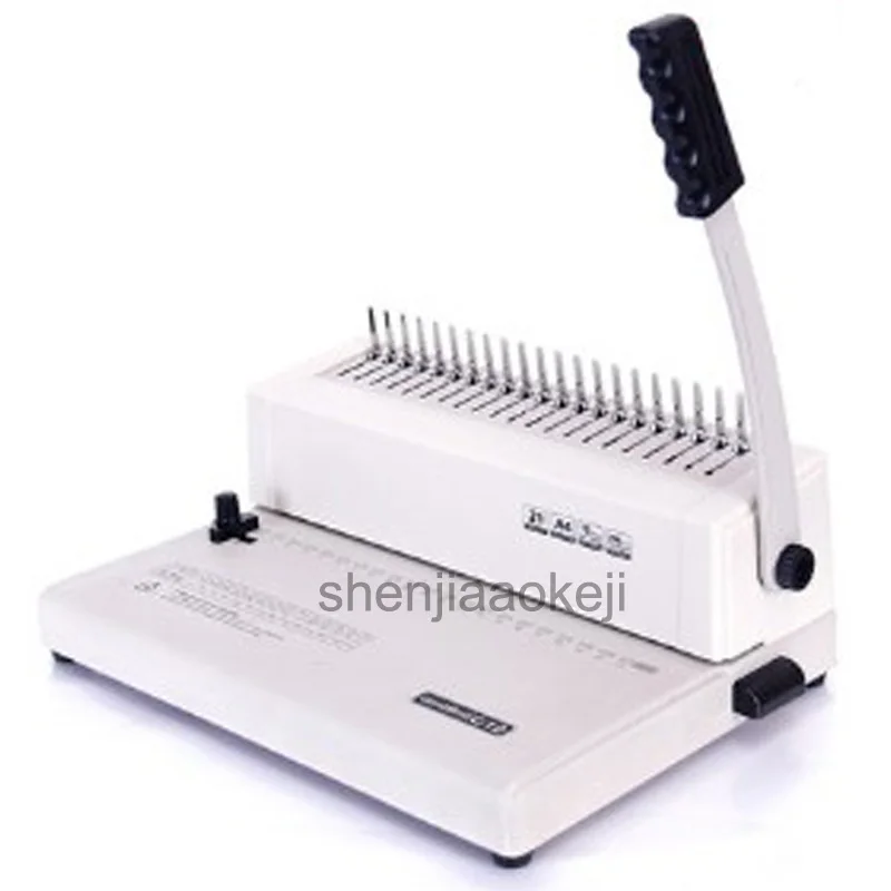 

A4 Manual bookbinding machine rubber ring clamp binding machine comb contract tender binding machine 21 hole punching machine