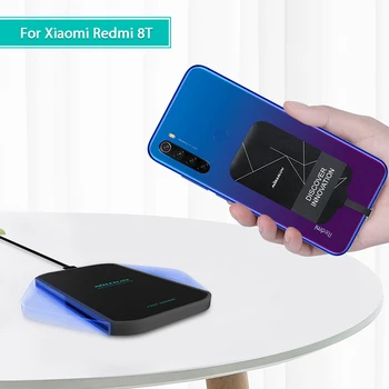 Redmi Note 8T Qi 무선 충전 충전기, USB C 타입 수신기 패치 백, 샤오미 Redmi Note 8T Pro용 안전한 무선 충전