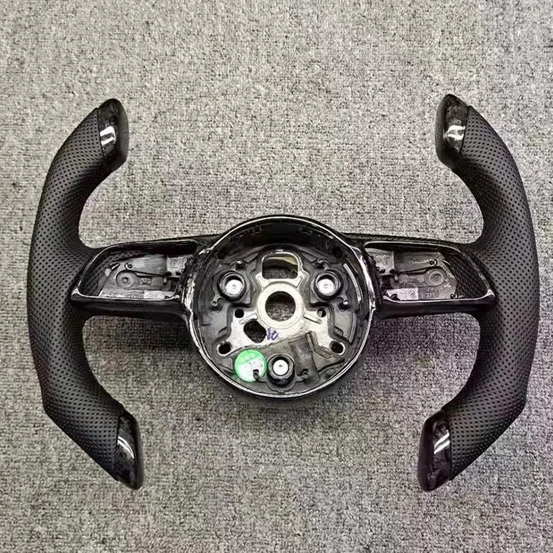 Real Carbon Fiber Pilot Shape Steering Wheel Leather customized For Audi S3 S4 S5 RS3 RS4 RS4 16 17 18
Real Carbon Fiber Pilot Shape Steering Wheel Leather customized For Audi S3 S4 S5 RS3 RS4 RS4 16 17 18