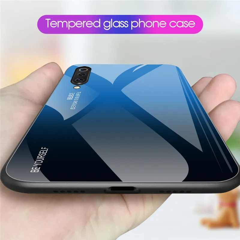 Gradient Tempered Glass Phone Case For Xiaomi Redmi Note 7 8 6 5 K20 Pro Stained Colorful Cover For Xiaomi Mi 9 9T 9 SE A3 8 7 6 (18)