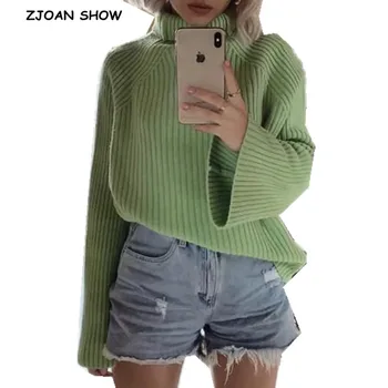 Stylish Striped Line Fluorescent Green Pullover Sweater 2019 Autumn Women Turtleneck Long sleeve Loose Long Knitwear Jumper Tops
Stylish Striped Line Fluorescent Green Pullover Sweater 2019 Autumn Women Turtleneck Long sleeve Loose Long Knitwear Jumper Tops