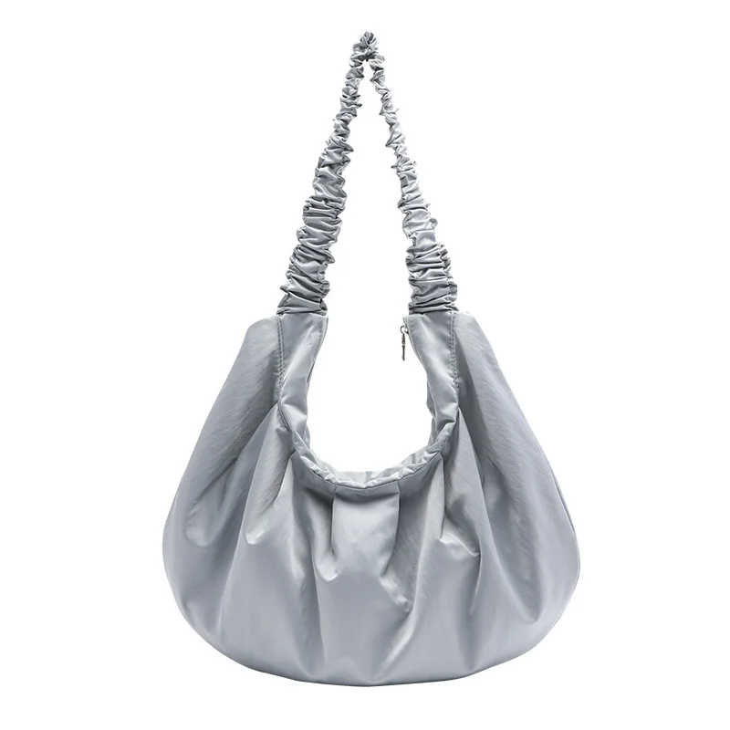 Solid Casual Half Moon Bag With Pleats Nylon Kawaii Shoulder Bag For School Girls Fabric Pleated Luxury Designer Satchel Handbag
Solid Casual Half Moon Bag With Pleats Nylon Kawaii Shoulder Bag For School Girls Fabric Pleated Luxury Designer Satchel Handbag