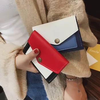 New Style Korean-style Contrast Color Women's Short Wallet Three Fold Card Bit More Purse
New Style Korean-style Contrast Color Women's Short Wallet Three Fold Card Bit More Purse