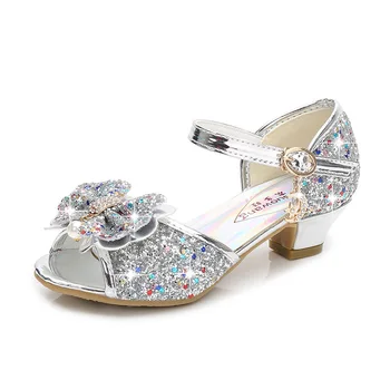 Children's High Heels Open Toe Sandals Butterfly-knot Rhinestone Pearls Sequined Medium Big Girls Kids Shoes For Wedding Party
Children's High Heels Open Toe Sandals Butterfly-knot Rhinestone Pearls Sequined Medium Big Girls Kids Shoes For Wedding Party