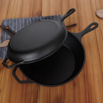 Heavy raw cast iron dual-purpose saucepan soup pot thickened frying pan without coating non stick home cooking omelet pan 26cm
Heavy raw cast iron dual-purpose saucepan soup pot thickened frying pan without coating non stick home cooking omelet pan 26cm