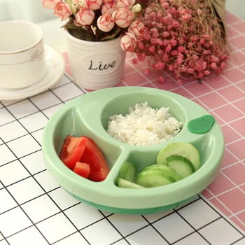 Baby Dinnerware Feeding Insulation Bowl Non-slip Kids Warming Plate Strong Suction Infant Learning Tableware green/pink Color 
Baby Dinnerware Feeding Insulation Bowl Non-slip Kids Warming Plate Strong Suction Infant Learning Tableware green/pink Color