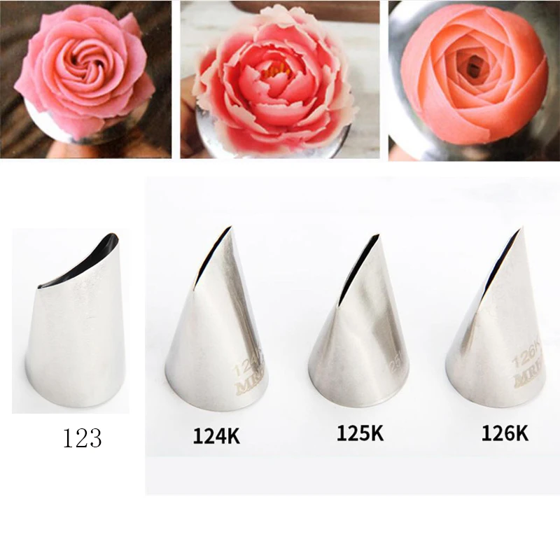 4 шт./1 шт. #123 #124K #125K #126K Кондитерские насадки для создания формы лепестков роз