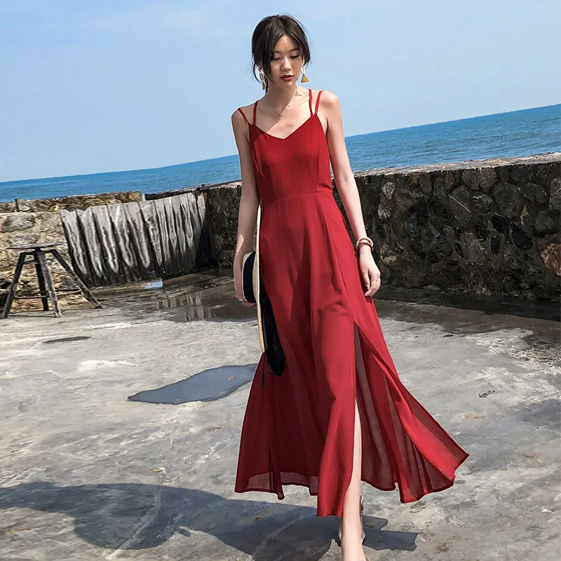 Photo Shoot Thailand Backless Sexy New Style Holiday Skirt Island Camisole Slit Red Beach One-piece Dress
Photo Shoot Thailand Backless Sexy New Style Holiday Skirt Island Camisole Slit Red Beach One-piece Dress