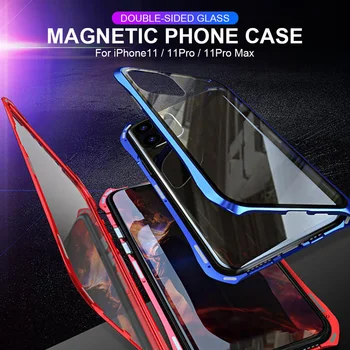 Metal Magnetic Case For iPhone 11 /iPhone 11 Pro/iPhone 11 Pro Max Tempered Glass Magnet Case Cover For iPhone Transparent Case
Metal Magnetic Case For iPhone 11 /iPhone 11 Pro/iPhone 11 Pro Max Tempered Glass Magnet Case Cover For iPhone Transparent Case