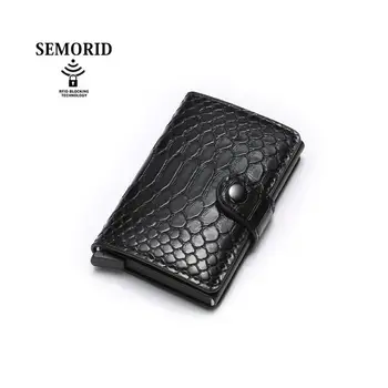 SEMORID Python pattern Mini Wallet Automatic Pop-up Card Holder Aluminum Metal Anti-theft Card Holder Slim Card Case Smart Purse
SEMORID Python pattern Mini Wallet Automatic Pop-up Card Holder Aluminum Metal Anti-theft Card Holder Slim Card Case Smart Purse
