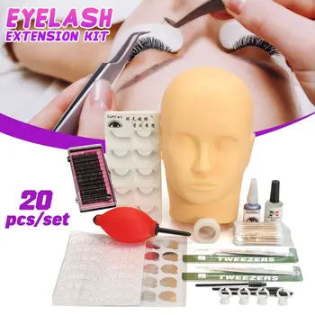 Professional 20PCS/Set Makeup Tool Kit Training Head Model False Eyelashes Extension Practice Silicone Mannequin Head
Professional 20PCS/Set Makeup Tool Kit Training Head Model False Eyelashes Extension Practice Silicone Mannequin Head