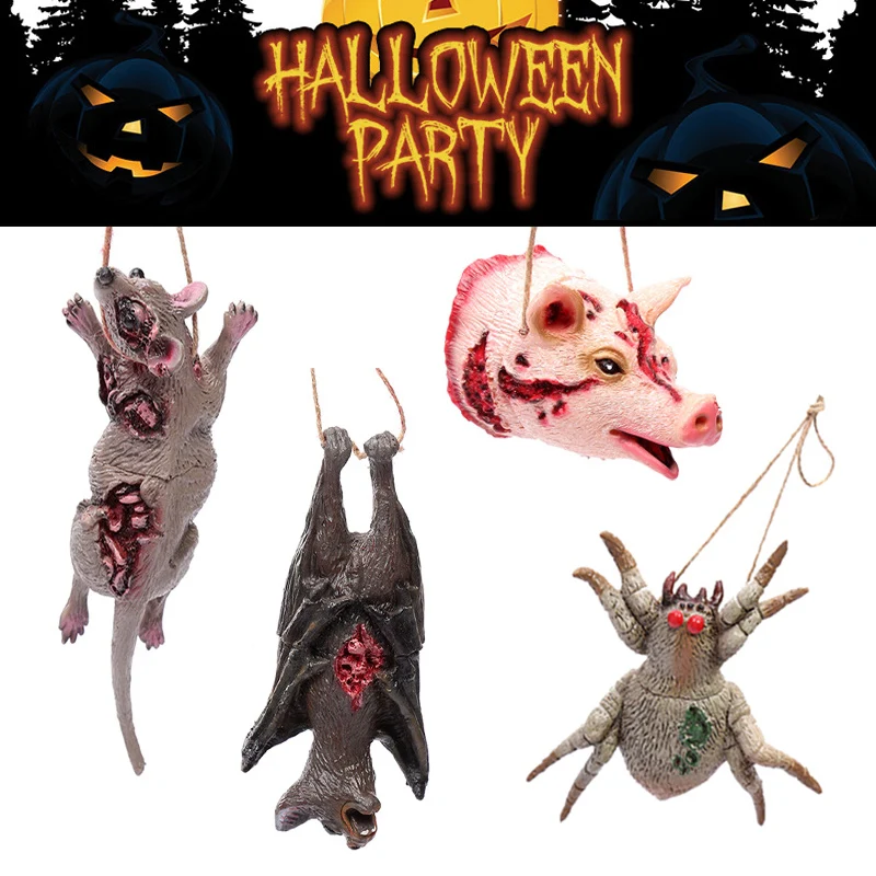 Halloween Party Hanging Props Simulation Mouse Bat Spider Pig Haunted House Decoration can CSV
Halloween Party Hanging Props Simulation Mouse Bat Spider Pig Haunted House Decoration can CSV