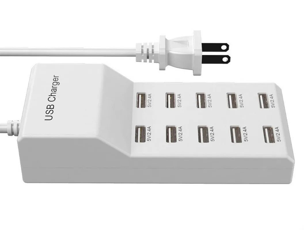 USB Rapid Charger 10-Port Family-Sized USB Wall Charger with Rapid Charging Auto Detect Technology for Tablet PC Smart Phone
USB Rapid Charger 10-Port Family-Sized USB Wall Charger with Rapid Charging Auto Detect Technology for Tablet PC Smart Phone