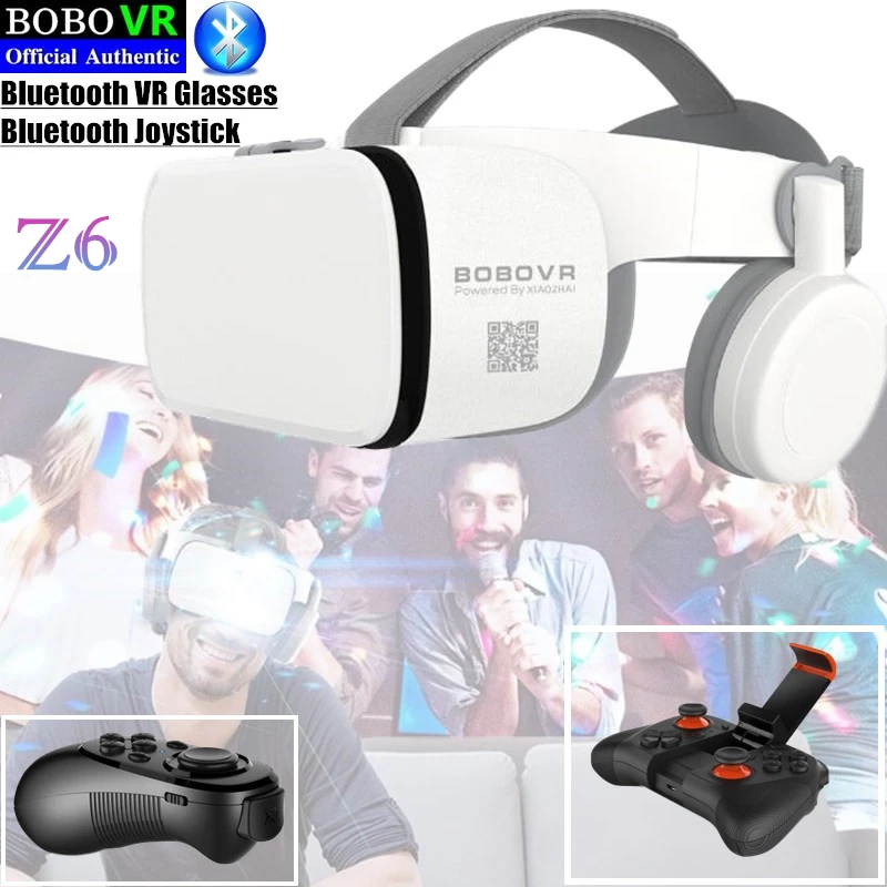 BOBOVR Z6 Bluetooth 3D Glasses Virtual Reality Helmet VR Cardboard Stereo Mic Headset Helmet for 4.7-6.5" Smartphone+Joystick
BOBOVR Z6 Bluetooth 3D Glasses Virtual Reality Helmet VR Cardboard Stereo Mic Headset Helmet for 4.7-6.5" Smartphone+Joystick