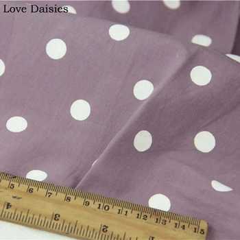 100% Combed Cotton Plain GRAYISH PURPLE White Big Polka Dots Soft Thin Fine Fabrics for DIY Summer Dress Apparel Blouse Crafts
100% Combed Cotton Plain GRAYISH PURPLE White Big Polka Dots Soft Thin Fine Fabrics for DIY Summer Dress Apparel Blouse Crafts