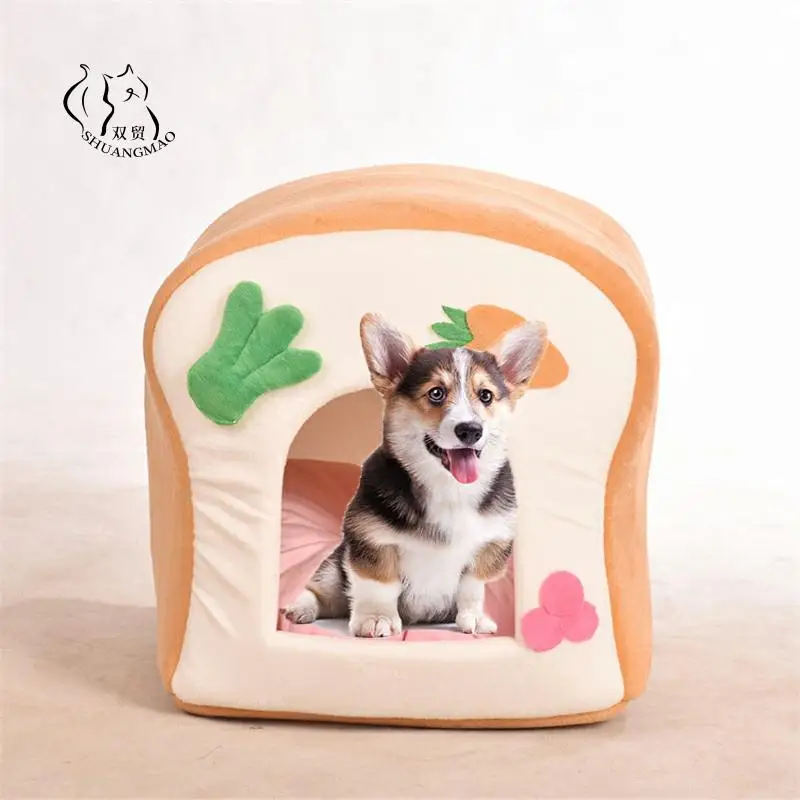 Pet Dog House Warm Soft Toast Cat Bed Kennel Kitten Sleeping Nest Washable for Small Medium Dogs Indoor Beds Puppy Winter House
Pet Dog House Warm Soft Toast Cat Bed Kennel Kitten Sleeping Nest Washable for Small Medium Dogs Indoor Beds Puppy Winter House