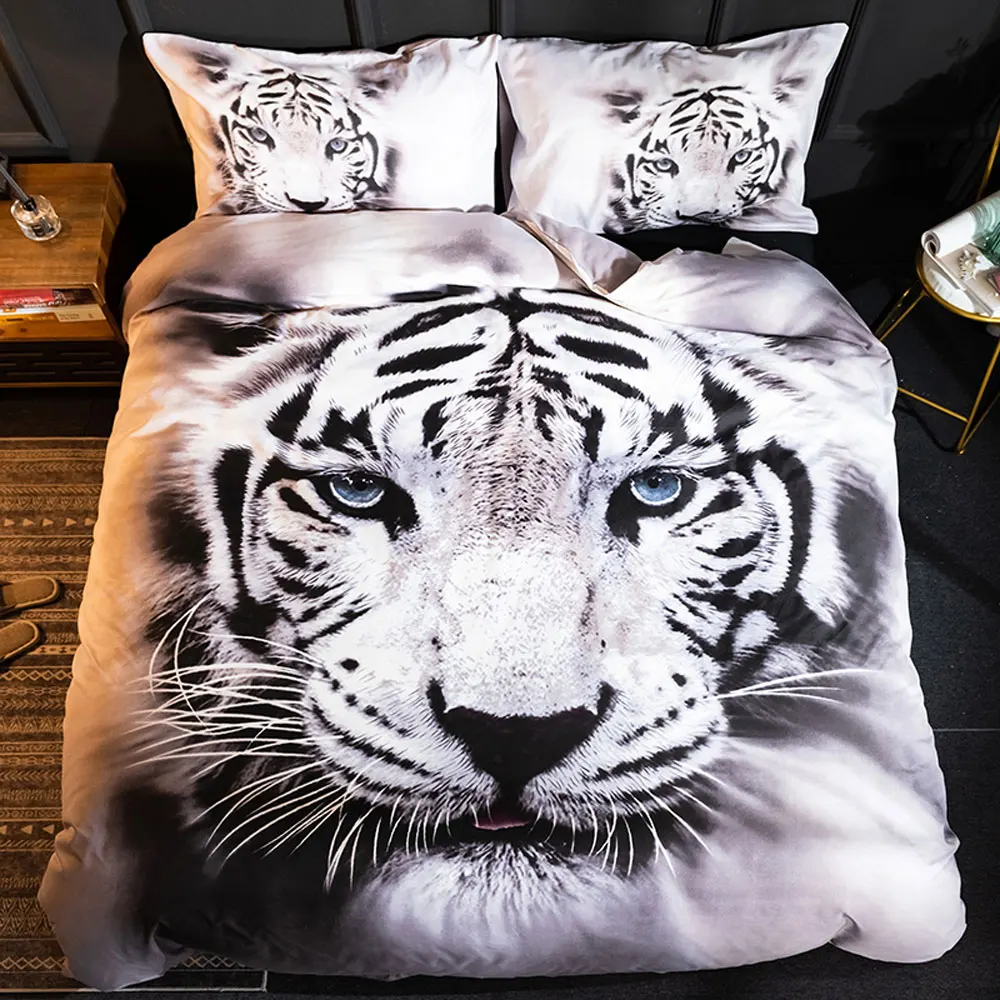 3D Animal Kids Duvet Cover Set Twin Queen King Size White Tiger Summer Bed Qulit Cover Home Boys Bedding Sets with Pillowcases
3D Animal Kids Duvet Cover Set Twin Queen King Size White Tiger Summer Bed Qulit Cover Home Boys Bedding Sets with Pillowcases