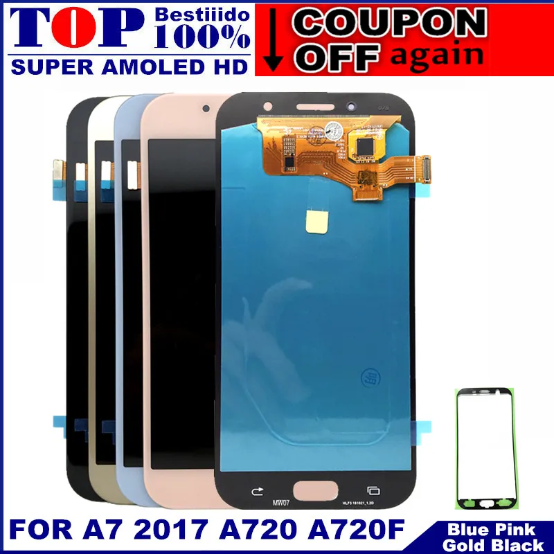 Super AMOLED дисплей для Samsung Galaxy A7 2017 (A720 A720F A720M)|Экраны мобильных телефонов| |