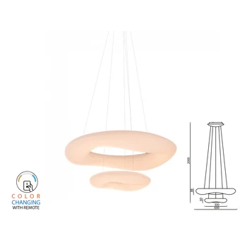 V-TAC SV3961 Led pendant lamp modern circular double rings CCT 600mm diameter 300mm 60W remote control dimmable 3 I
V-TAC SV3961 Led pendant lamp modern circular double rings CCT 600mm diameter 300mm 60W remote control dimmable 3 I