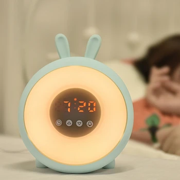 Cute Rabbit Wake Up Light Alarm Clock Sunrise/Sunset Simulation Digital Clock 7Colors Light Sounds Snooze Function Press Control
Cute Rabbit Wake Up Light Alarm Clock Sunrise/Sunset Simulation Digital Clock 7Colors Light Sounds Snooze Function Press Control