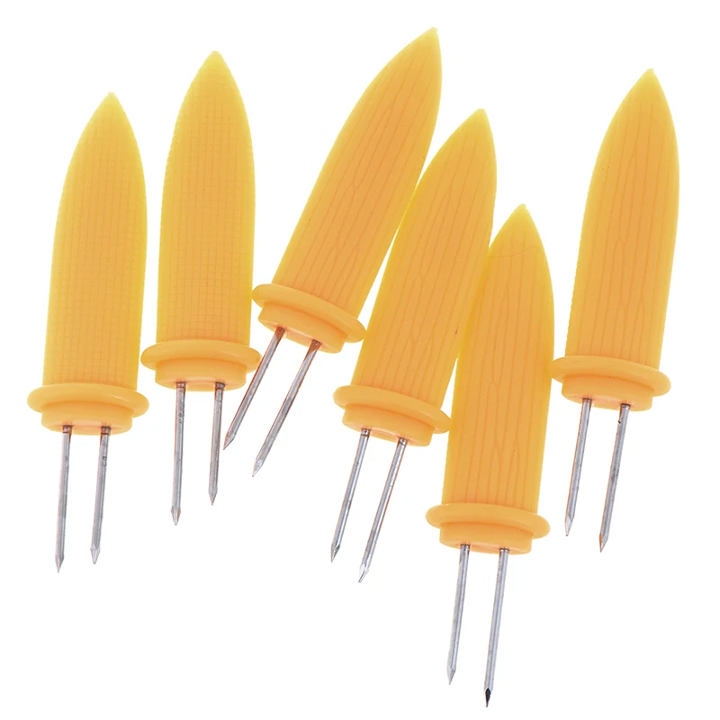 6PCS Stainless Steel BBQ Prongs Skewers Forks Corn On The Cob Holders Party Kichen Accessories Kichen Tool
6PCS Stainless Steel BBQ Prongs Skewers Forks Corn On The Cob Holders Party Kichen Accessories Kichen Tool