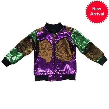 Gold/Purple New Orleans Green Gold Color Girls Bling Sparkle Zipper Rib Cuff Long Sleeve Sequin Coat Jacket
Gold/Purple New Orleans Green Gold Color Girls Bling Sparkle Zipper Rib Cuff Long Sleeve Sequin Coat Jacket