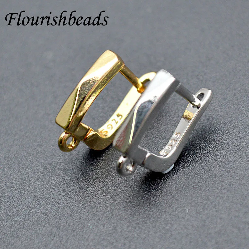 

13X13mm High Quality Nickel Free Gold Plating Metal Faceted Earring Hooks Stud for Women Jewelry Making Supplier 30pcs/lot