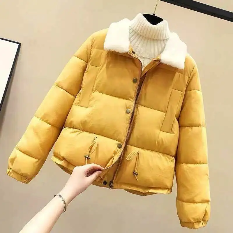 Korean Style Fall Winter Women Ladies Yellow Black Beige Faux Fur Collar Padded Warm Parka Coat , Womens Loose Xxl Coats Parkas
Korean Style Fall Winter Women Ladies Yellow Black Beige Faux Fur Collar Padded Warm Parka Coat , Womens Loose Xxl Coats Parkas