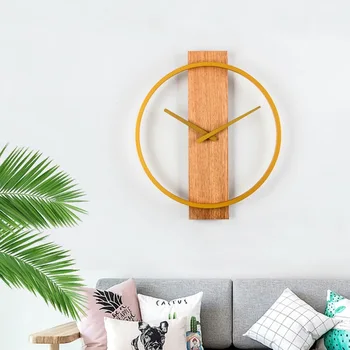 14 Inch Simple Nordic Wall Clock Modern Golden Quartz Personality Home Decoration Wooden Ultra Silent Bedroom Living Room Clocks
14 Inch Simple Nordic Wall Clock Modern Golden Quartz Personality Home Decoration Wooden Ultra Silent Bedroom Living Room Clocks