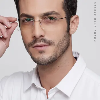 Metal Ultralight Frame Glasses Men Business Style Rimless Eye Glasses Optical Spectacles New Arrival Hot Selling
Metal Ultralight Frame Glasses Men Business Style Rimless Eye Glasses Optical Spectacles New Arrival Hot Selling