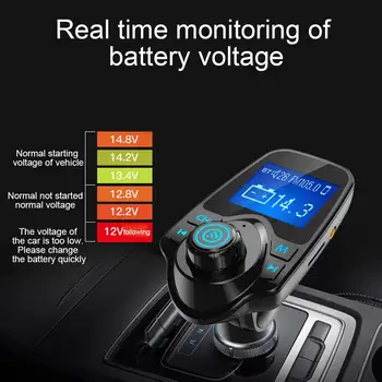 

DC5V 3.1A MP3 Bluetooth Player Hans-free FM Transmitter U Disk TF Card Car Charger Universal Car Accessories Interior