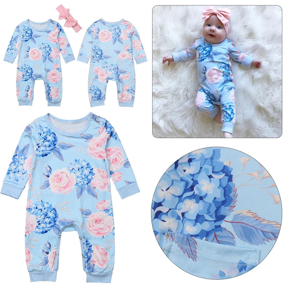 2PCS Outfits Baby Girls Autumn Clothing Newborn Baby Girl Floral Printed Jumpsuit Cotton Romper Jumpsuit With Headband
2PCS Outfits Baby Girls Autumn Clothing Newborn Baby Girl Floral Printed Jumpsuit Cotton Romper Jumpsuit With Headband
