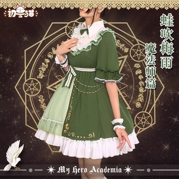 Anime Asui Tsuyu Magician Uniform Cosplay Costume Lolita Halloween Dress H
Anime Asui Tsuyu Magician Uniform Cosplay Costume Lolita Halloween Dress H