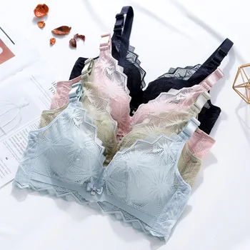 Spring and Summer New Style Lace Bra Women's Thick Thin Sexy Push up Comfortable Non-Steel Ring Underwear Breast Hugging
Spring and Summer New Style Lace Bra Women's Thick Thin Sexy Push up Comfortable Non-Steel Ring Underwear Breast Hugging