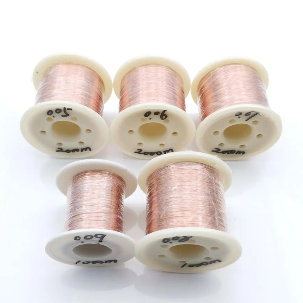 

2UEW Magnet Wire 0.05mm 0.06/0.07mm 0.08/0.09mm 2000M/1000M Enameled Copper Wire Magnetic Coil Winding electromagnetic induction