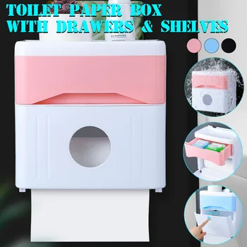 Double Layer Plastic Toilet Paper Holder Bathroom Paper Tissue Box Press-open Wall Mounted Shelf Storage Box Toilet Dispenser
Double Layer Plastic Toilet Paper Holder Bathroom Paper Tissue Box Press-open Wall Mounted Shelf Storage Box Toilet Dispenser