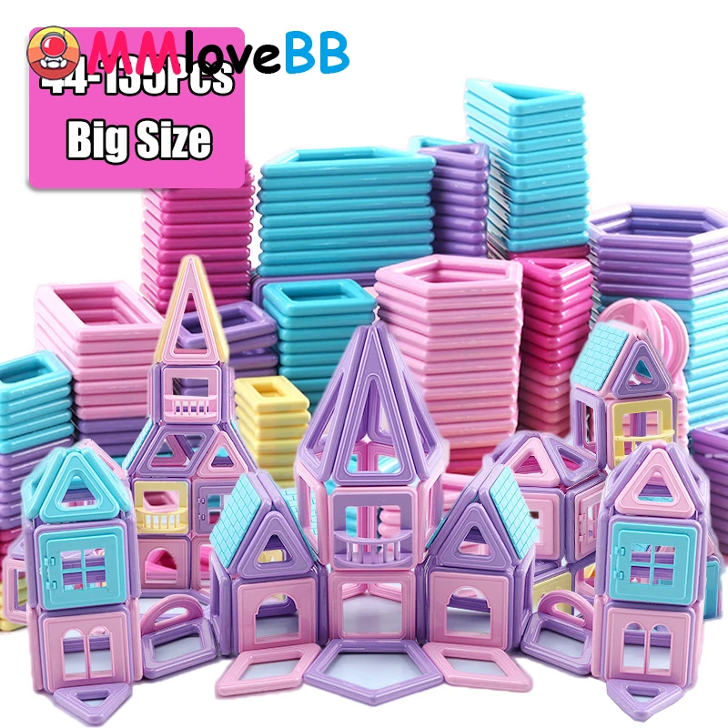 Magnetic Building Blocks Big Size Model Bricks Construction Magnet Designer Educational Toys for Children Gifts | Игрушки и хобби