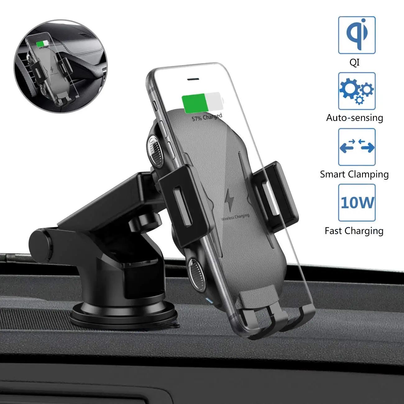 wireless car charger installation, automatic sensing 10W 7.5W Qi fast mobile phone charger with intelligent electric fixture
wireless car charger installation, automatic sensing 10W 7.5W Qi fast mobile phone charger with intelligent electric fixture