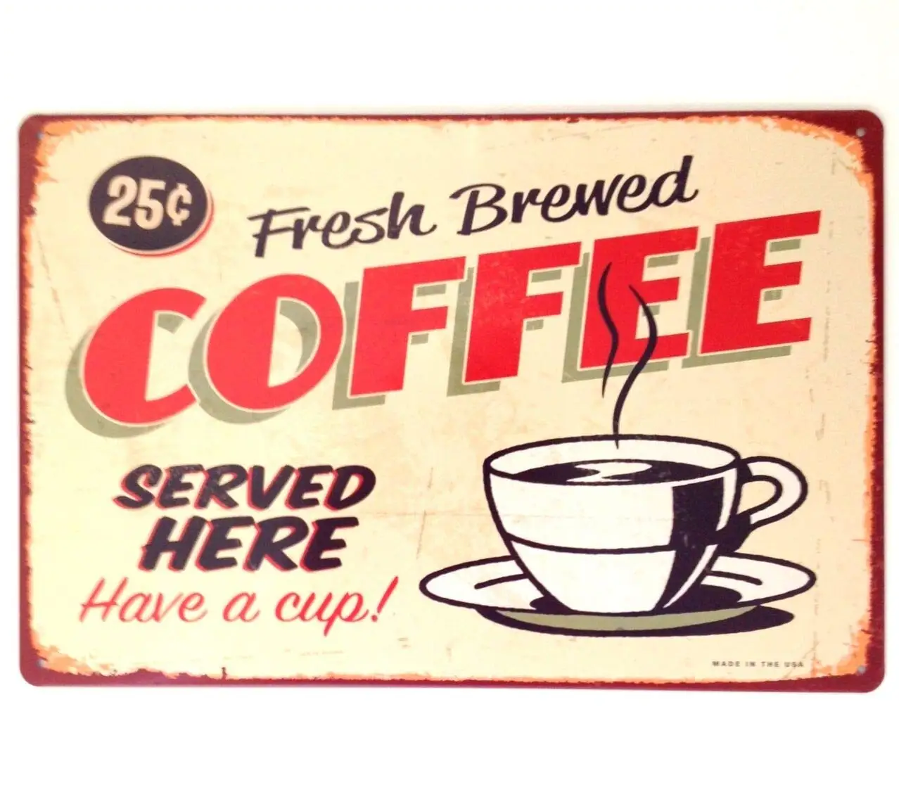 Retro Metal Wall Sign TIN Plaque Vintage Shabby Chic Coffee Kitchen Gift Shop Retro Wall Home Bar Pub Vintage Cafe Decor, 8x12 I 
Retro Metal Wall Sign TIN Plaque Vintage Shabby Chic Coffee Kitchen Gift Shop Retro Wall Home Bar Pub Vintage Cafe Decor, 8x12 I