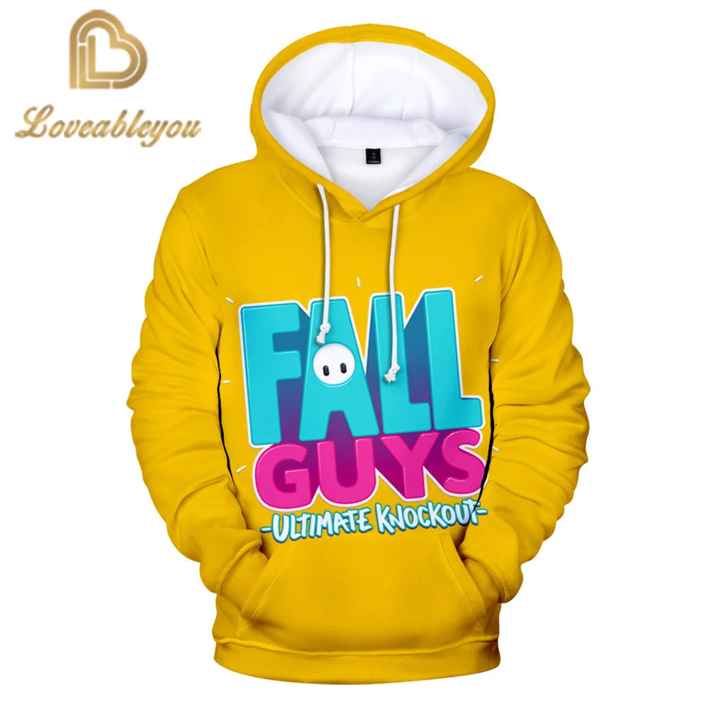 

2020 New Game Fall Guys: Ultimate Knockout Kawaii 3D Print Hooded Sweatshirt Boys Girls Casual Hoodies Clothes