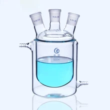 Flat Bottom Three Mouth Glass Jacketed Reaction Bottle Laboratory Double-layer Reaction Flask
Flat Bottom Three Mouth Glass Jacketed Reaction Bottle Laboratory Double-layer Reaction Flask