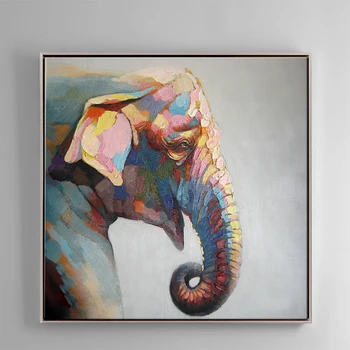 Hand painted High Quality animal Oil Canvas Painting Elephant colorful Wall Art Picture home Decor painting on canvas
Hand painted High Quality animal Oil Canvas Painting Elephant colorful Wall Art Picture home Decor painting on canvas