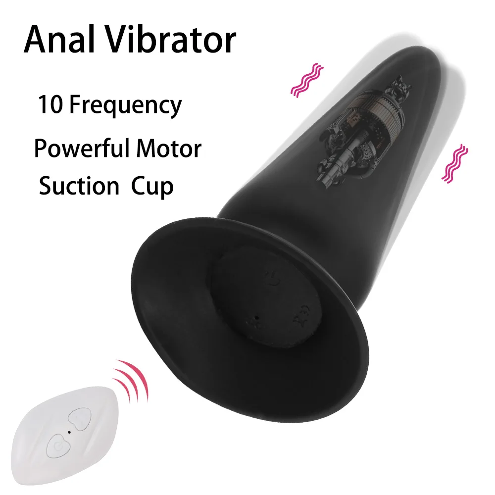 

G-spot Prostate Massager 10 Speeds Suction Cup Vibrating Butt Plug Anal Vibrator Sex Toys Wireless Remote Control