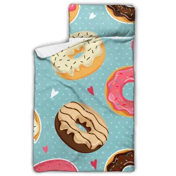 Toddler Rolled Nap Mat Pad Anti-kick Quilt Artifact with Removable Pillow Cartoon Donuts With Colorful Glazing Baby Sleeping Bag
Toddler Rolled Nap Mat Pad Anti-kick Quilt Artifact with Removable Pillow Cartoon Donuts With Colorful Glazing Baby Sleeping Bag
