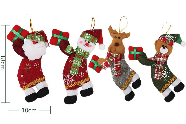 2020 christmas new christmas tree pendant santa snowman elk bear