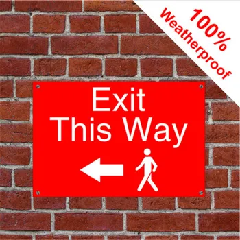 Pedestrian exit this way with left arrow or right arrow signs with PVC plaques and vinyl stikcers durable and weatherproof
Pedestrian exit this way with left arrow or right arrow signs with PVC plaques and vinyl stikcers durable and weatherproof