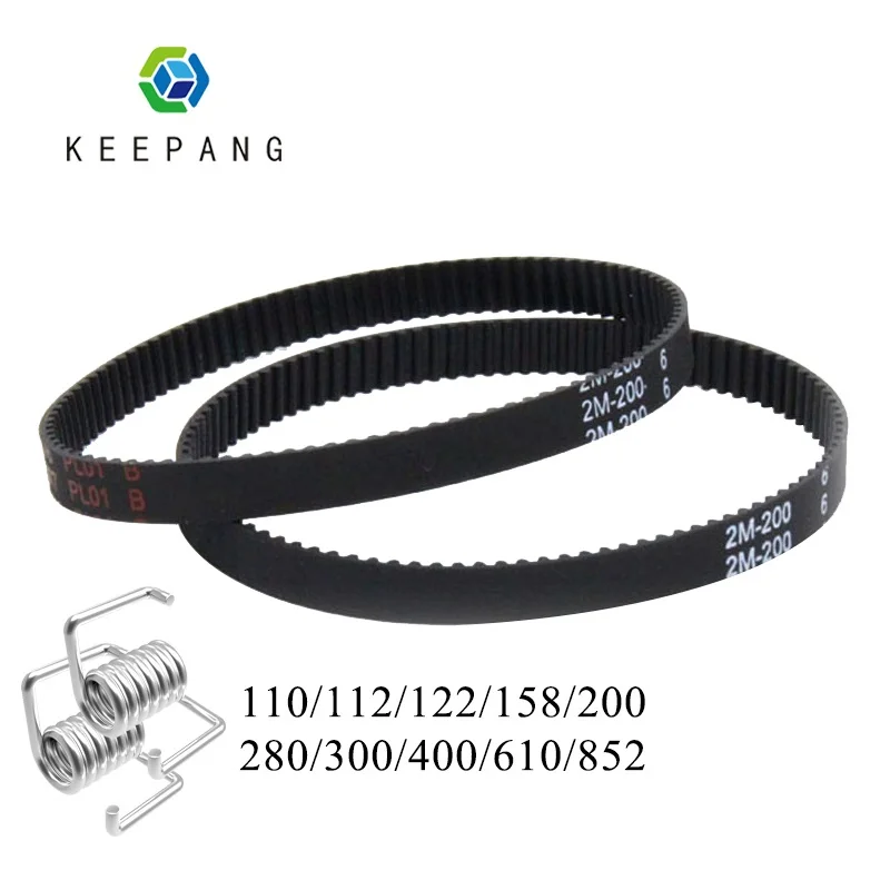 

2Pcs 3D Printer Belt GT2-6 Timing Belt Closed Loop Rubber 2GT 110/112/122/158/200/280/300/400/610mm Synchronous Belts Parts