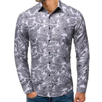 Dress Shirt Men Floral Long sleeve Hawaiian Shirt for boys Blouse Mens Clothing Slim fit Leisure White Brown New
Dress Shirt Men Floral Long sleeve Hawaiian Shirt for boys Blouse Mens Clothing Slim fit Leisure White Brown New
